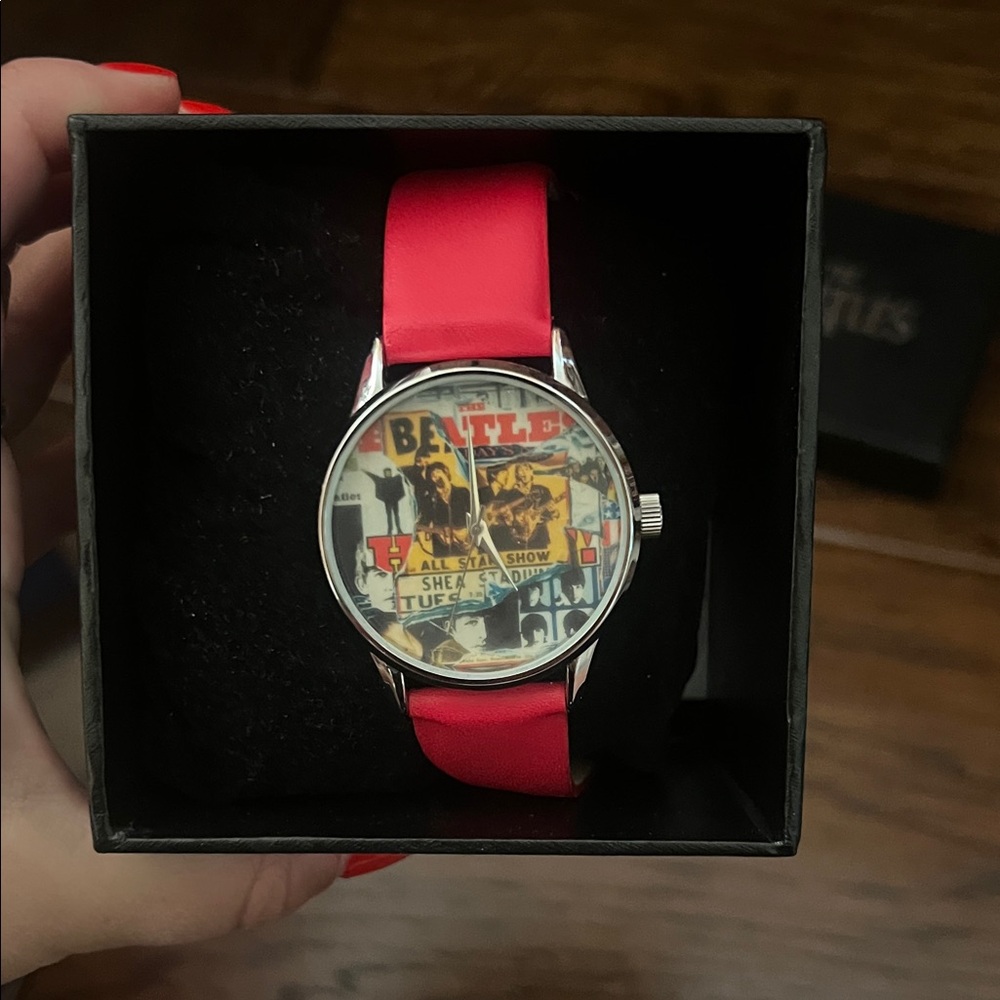 The Beatles Red and Silver Women's Watch